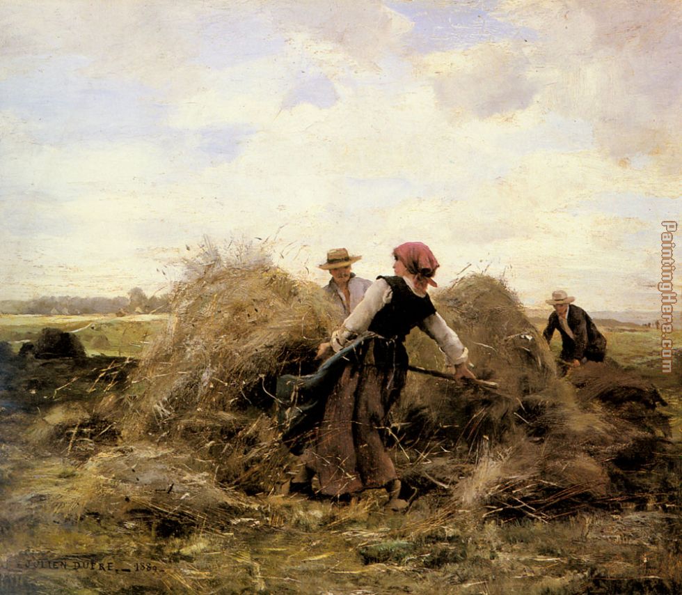 The Harvesters painting - Julien Dupre The Harvesters art painting